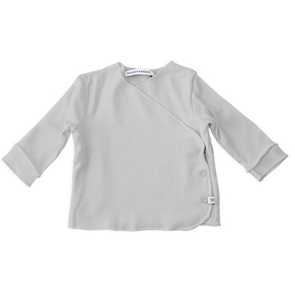 Bamboom Baby Camicia Manica Lunga Avvolgente 1M Grigio Avorio