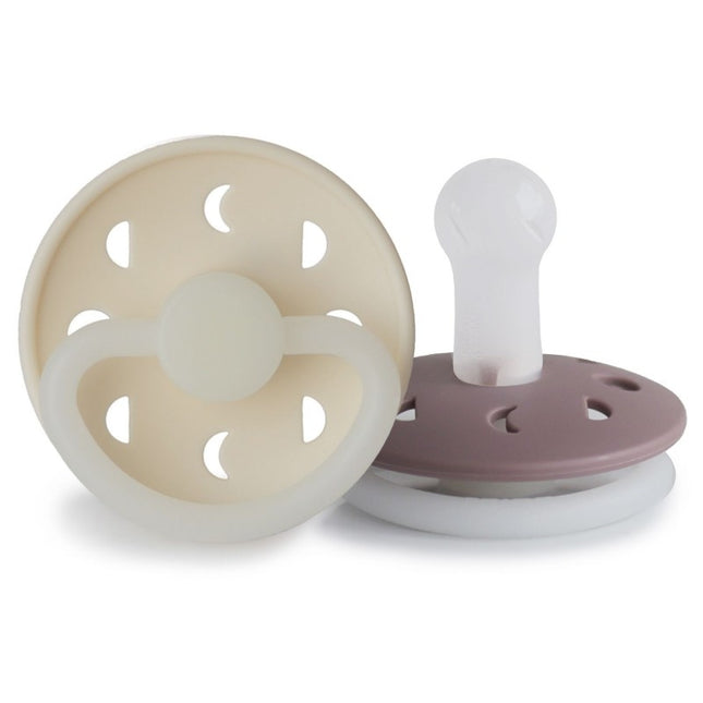 Tettarella Frigg Taglia 2 Crema Notte Luna/Tw.Silicone malva confezione da 2