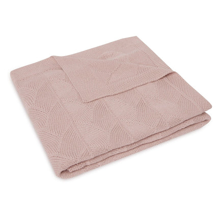 Coperta Jollein Cradle Shell Knit Wild Rose 75x100cm