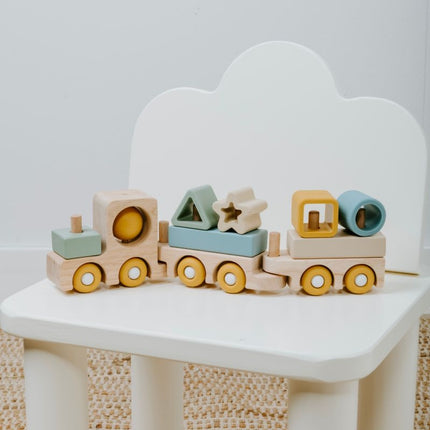 Treno giocattolo in legno Swirl di Baby's Only