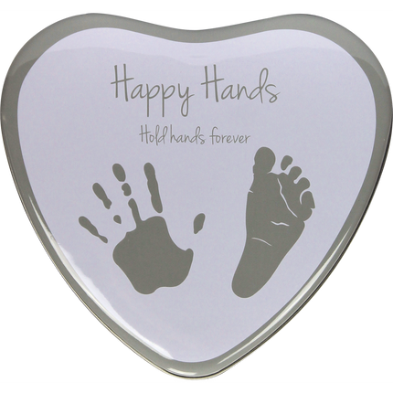 Scatola regalo Dooky a forma di cuore in argento Happy Hands