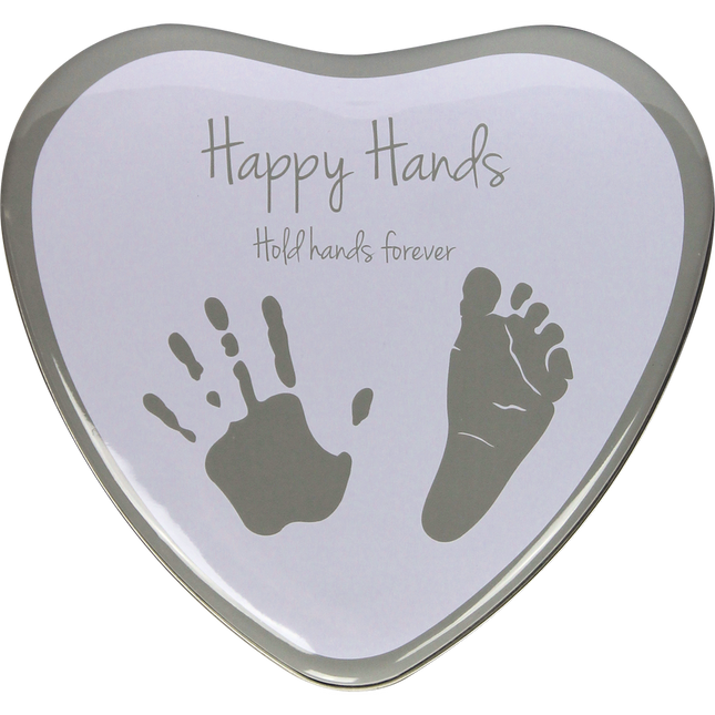 Scatola regalo Dooky a forma di cuore in argento Happy Hands