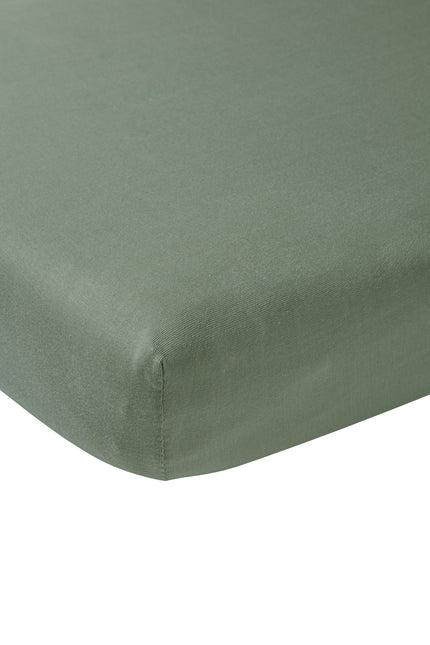 Meyco Lenzuolo a pieghe Jersey 60X120 Verde Foresta