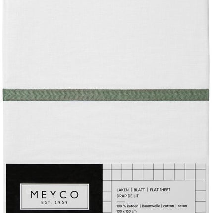 Meyco Cradle Sheet Piping Verde Foresta