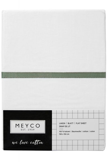 Meyco Cradle Sheet Piping Verde Foresta