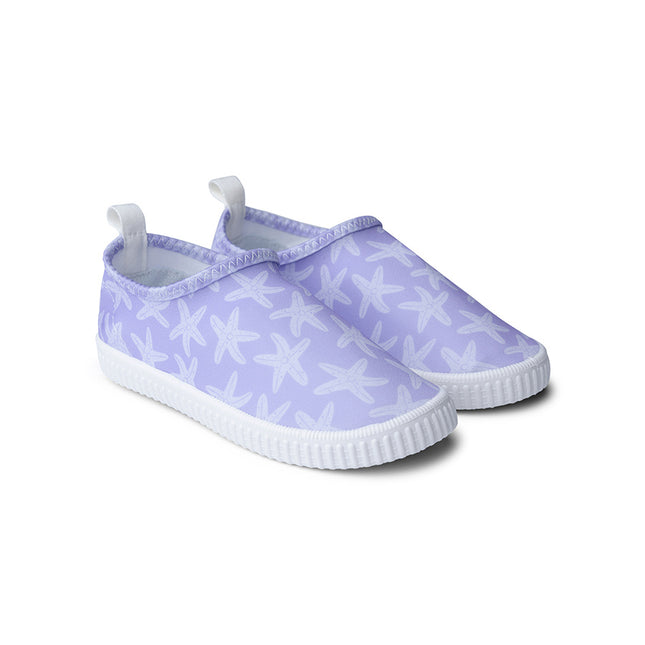 Swim Essentials Water Shoes Anti Slip Lila Sea Star Lycra