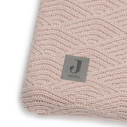 Coprifasciatoio Jollein River Knit Rosa pallido 75x85cm