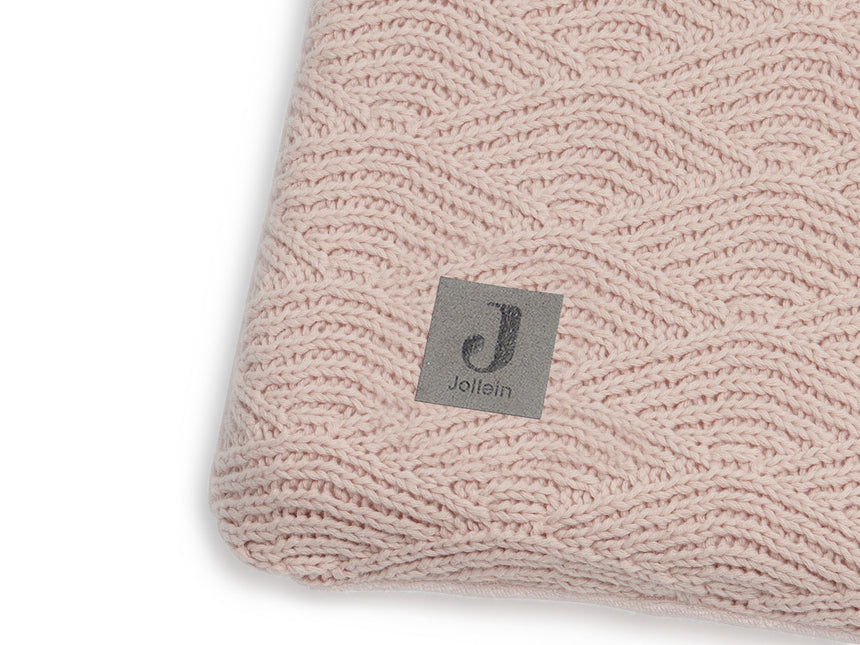 Coprifasciatoio Jollein River Knit Rosa pallido 75x85cm