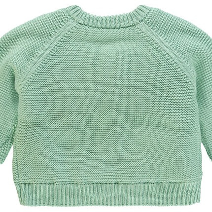 Noppies Baby Cardigan Fodera Teddy Grigio Menta