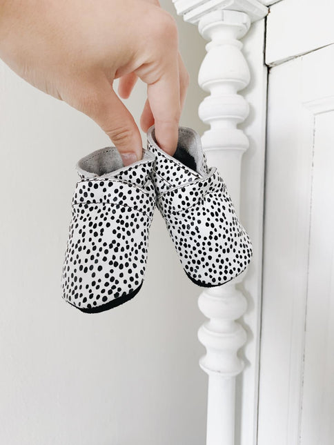 Baby Dutch Scarpe da bambino a pois nero/bianco