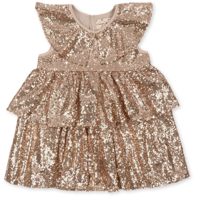 Konges Slojd Baby Dress Starla Sequin S Oro Blush