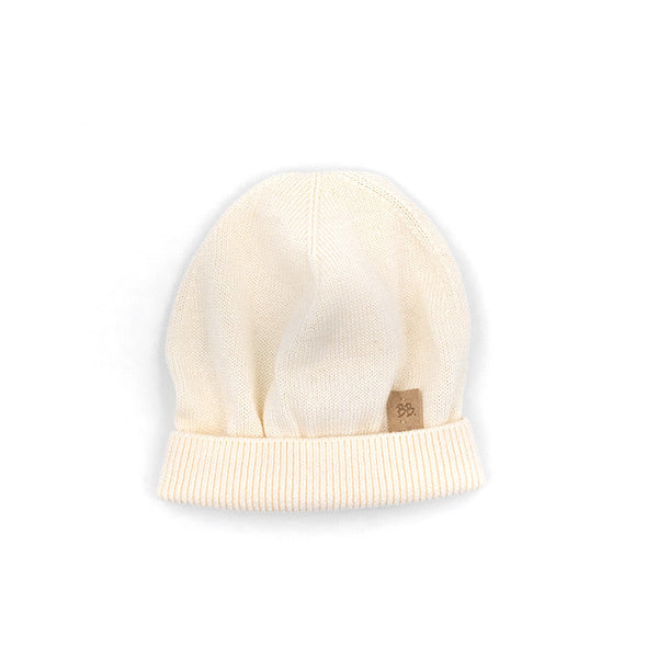 Cappello Bamboom per bambini lavorato a maglia bianco