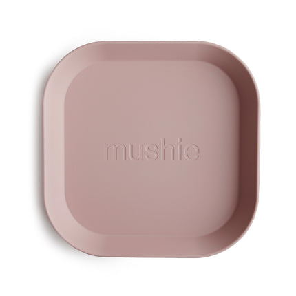 Mushie Baby Plate Square Blush 2pcs