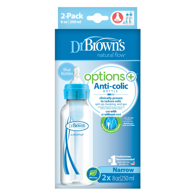 Il dott. Brown's Options+bottiglia standard 250ml duopack blu