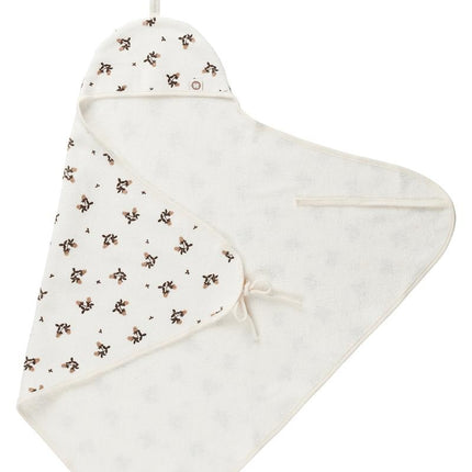 Noppies Coperta da bagno per bambini Blooming Clover Terry Jet Stream