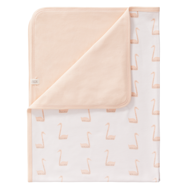 Fresk Coperta per culla Swan Pale Peach