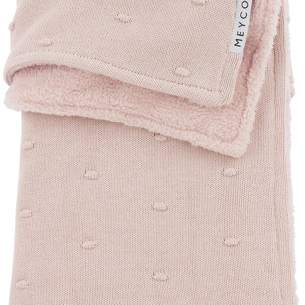 Meyco Coperta per letto Teddy Mini Knots Soft Pink