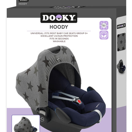 Dooky Maxi Cosi Parasole con Cappuccio Stelle Grigio