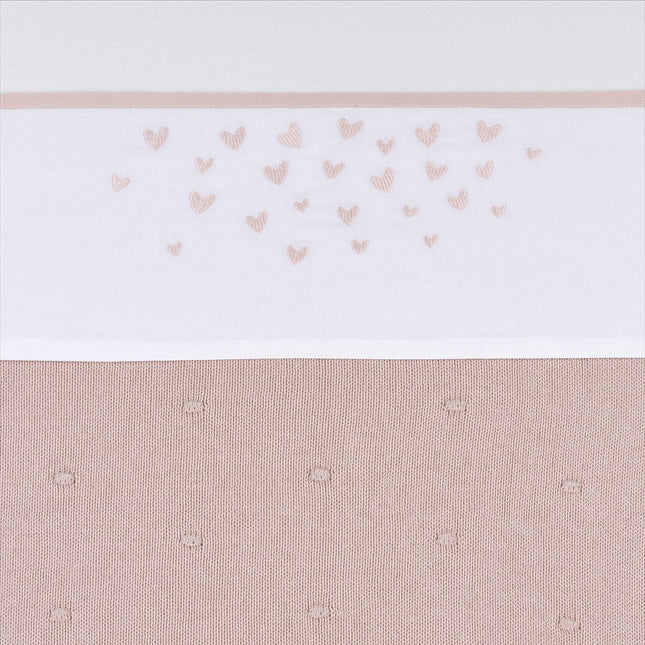 Meyco Lenzuolo per reti da letto Hearts Soft Pink 100X150cm