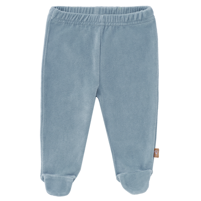 Fresk Baby Pantaloni Velours Con Piedi Blu Nebbia