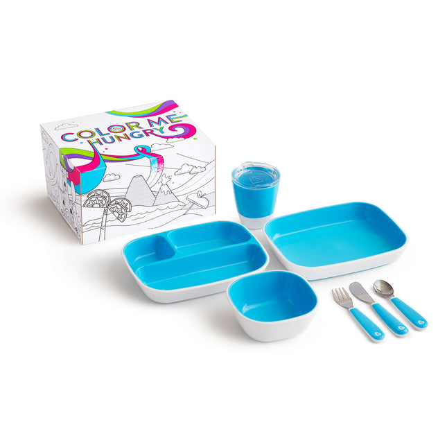 Stoviglie per bambini Munchkin Color Me Hungry Blu