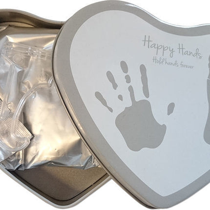 Scatola regalo Dooky a forma di cuore in argento Happy Hands