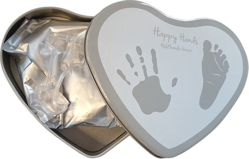 Scatola regalo Dooky a forma di cuore in argento Happy Hands