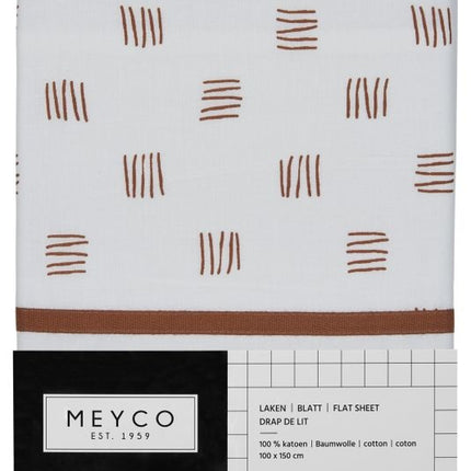 Meyco Lenzuolo per culla Block Stripe Camel