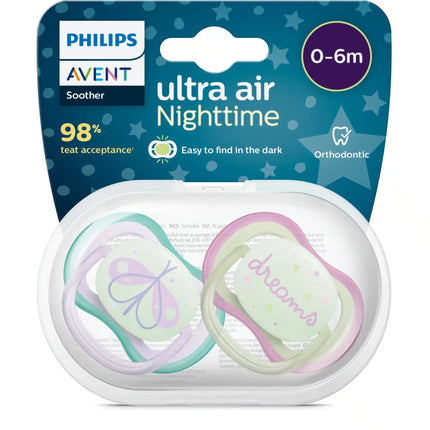 Philips Avent Succhietto +0 mesi Air Night Firefly/Dream