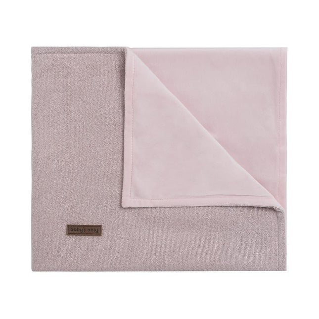 Coperta per il lettino Baby's Only Soft Sparkle Melee Argento Rosa