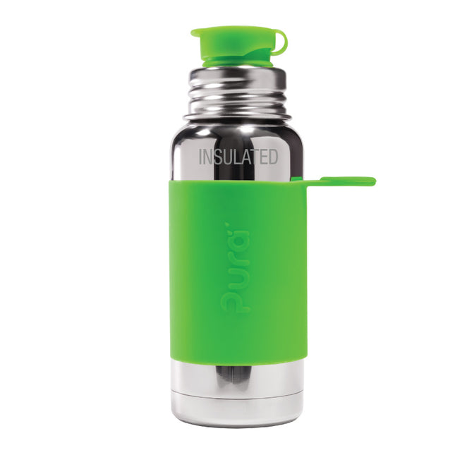 Pura Thermos Borraccia in acciaio inox da 475 ml Set verde 3 pezzi