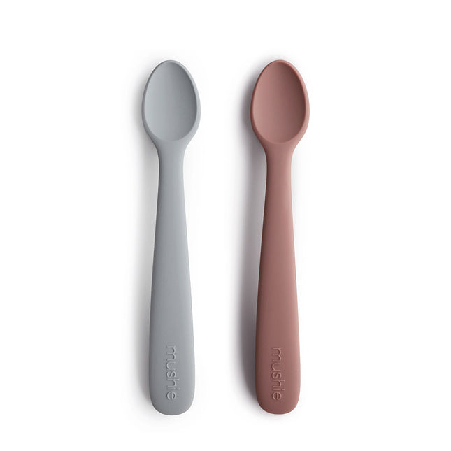 Mushie Baby Spoon Set Pietra/Cloudy Mauve 2 pezzi