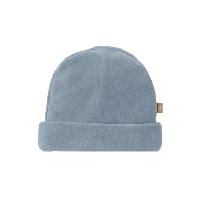 Fresk Babymutsje Velours Blu Nebbia