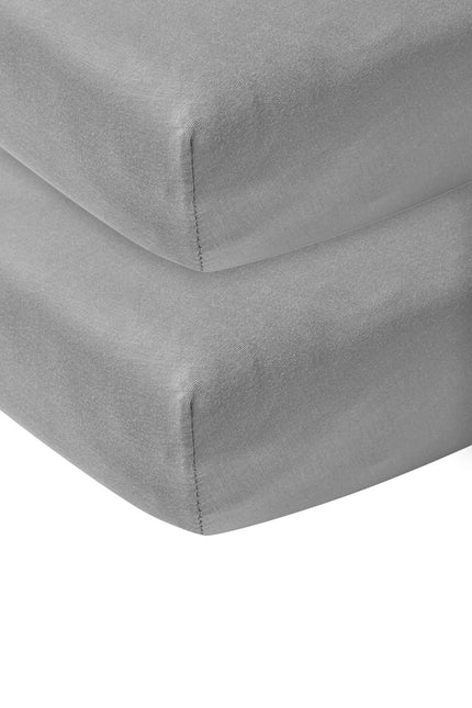 Meyco Lenzuolo a Coperta Jersey Grigio 40x80/90 cm 2 pezzi