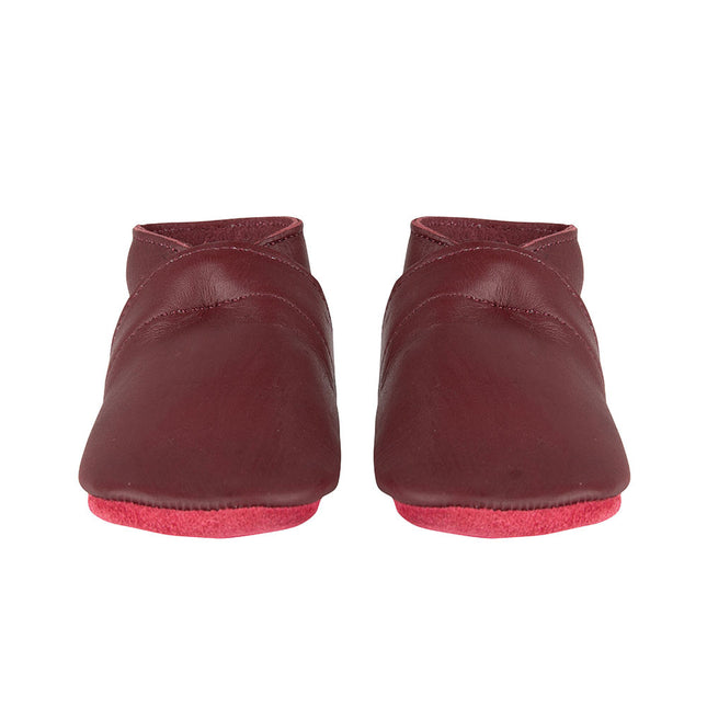 Baby Dutch Shoes Plain Bordeaux Red