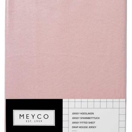 Meyco Lenzuolo a pieghe Jersey Rosa Antico 60x120cm