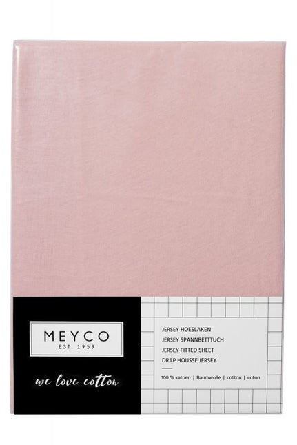 Meyco Lenzuolo a pieghe Jersey Rosa Antico 60x120cm