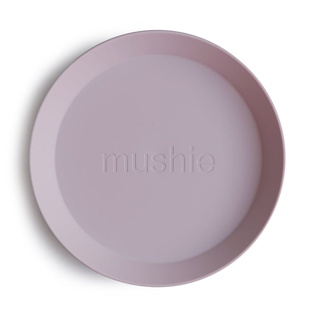 Mushie Baby Plate Rotondo Morbido Lilla 2 pezzi