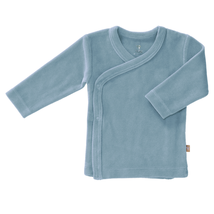 Fresk Baby Cardigan Velours Blu Nebbia