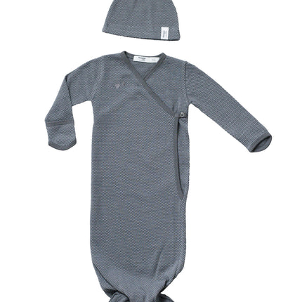 Snoozebaby Sacco a pelo Baby Cocon Incl. Cappello Grigio Tempesta 60cm