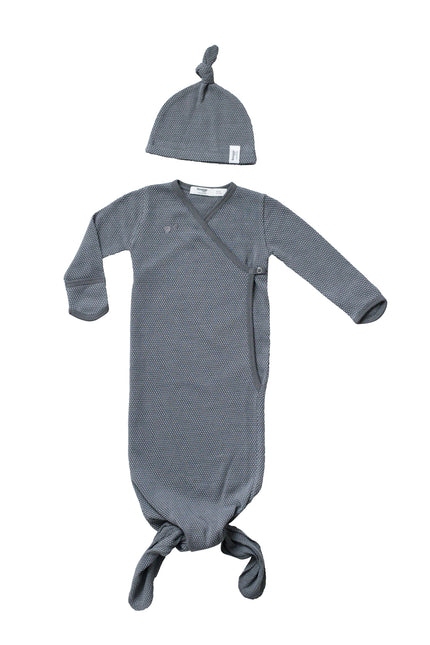 Snoozebaby Sacco a pelo Baby Cocon Incl. Cappello Grigio Tempesta 60cm