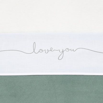 Jollein Lenzuolo per culla Love You Grigio 75x100cm