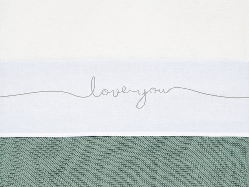 Jollein Lenzuolo per culla Love You Grigio 75x100cm