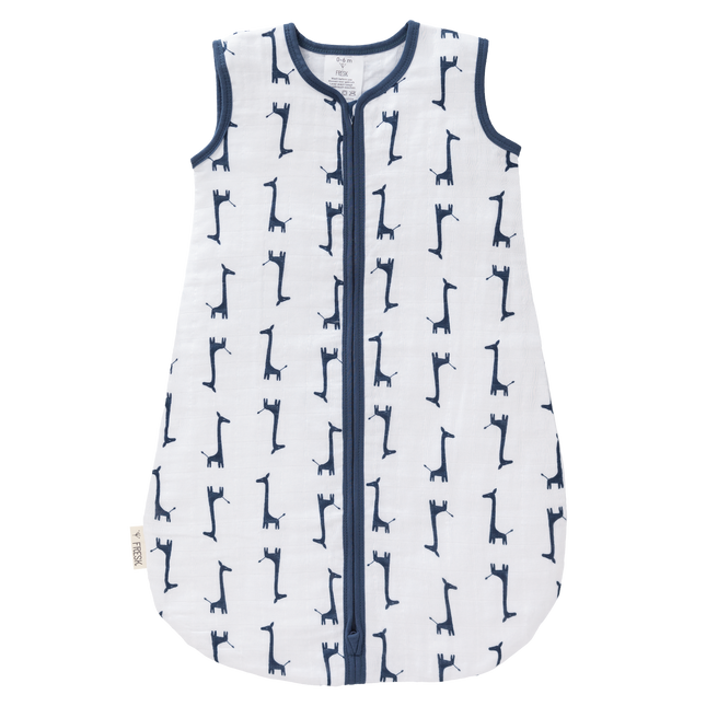 Fresk Sacco nanna Baby Muslin Giraffa Blu Indaco a 2 strati