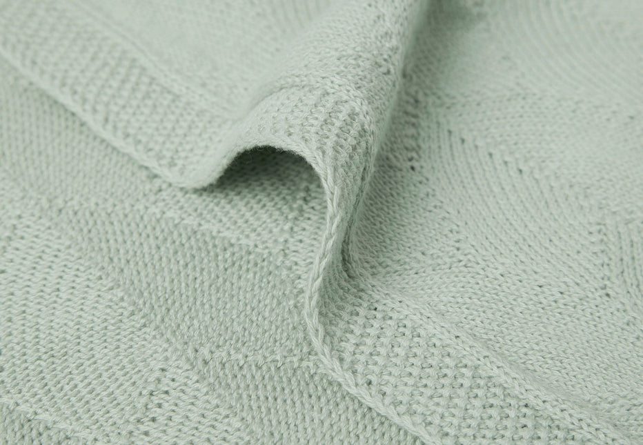 Coperta da letto Jollein Shell Knit Sea Foam 100x150cm