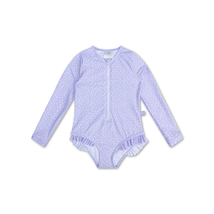 Costume da bagno Swim Essentials Bambino Lilla Leopardo Maniche Lunghe