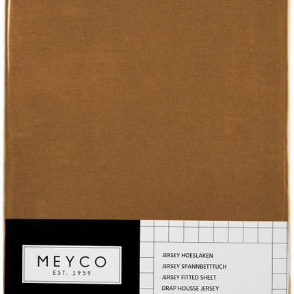 Meyco Lenzuolo a pieghe Jersey Camel 40x80/90 cm