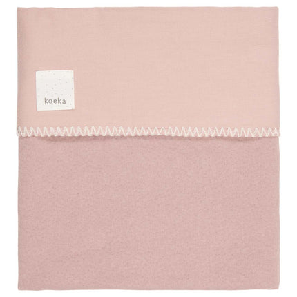 Coperta da letto Koeka in flanella Runa rosa antico