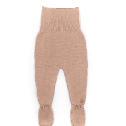 Bamboom Pantaloni per bambini con piedini lavorati a maglia rosa