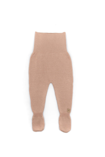 Bamboom Pantaloni per bambini con piedini lavorati a maglia rosa